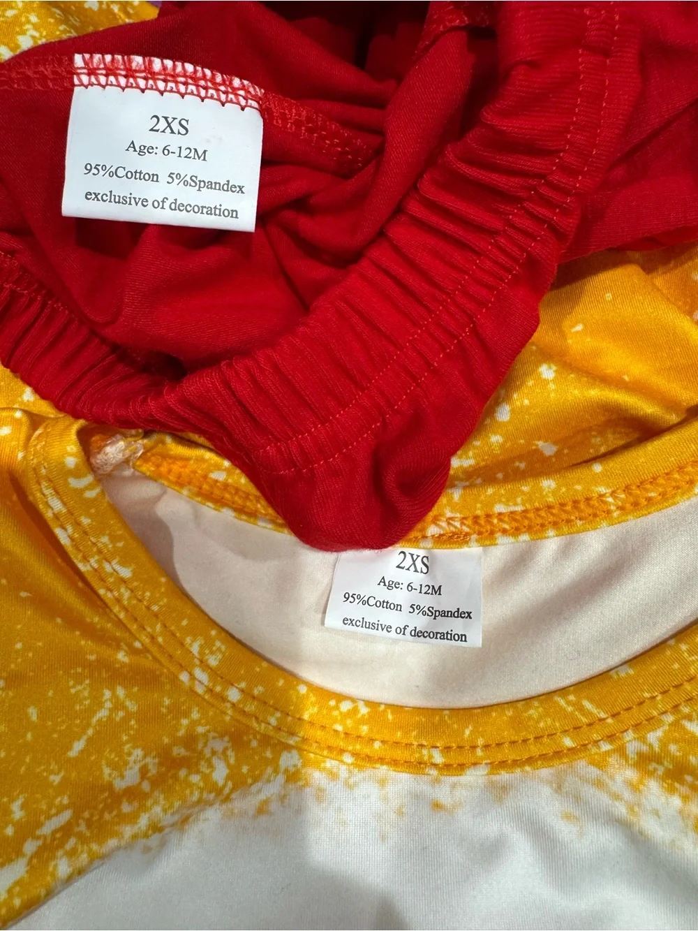 Peace Love Pizza Yellow Tee & Red Ruffle Pants Set